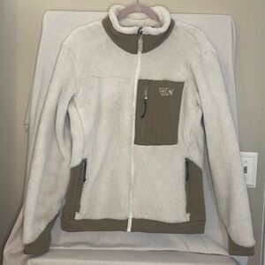Mountain Hardwear White and Brown Teddy Jacket
